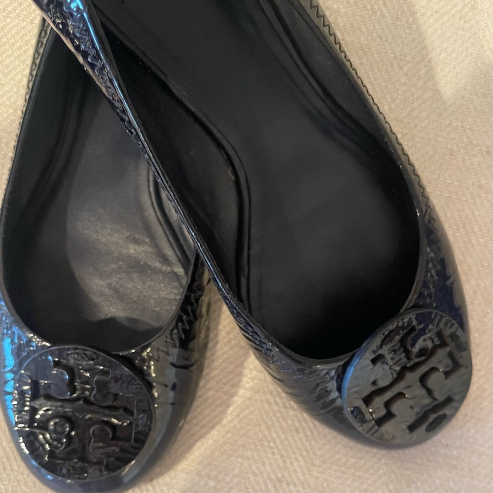 Tory Burch Ballet Black Patent Flats